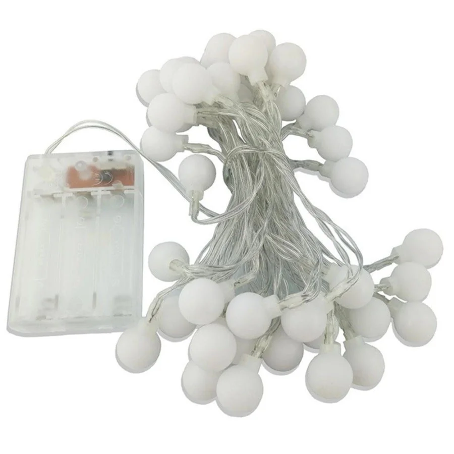 10/20/40/80 LED Christmas Garland String Lights Battery Box Globe Ball Fairy Lights for Xmas Tree Party Wedding New Year Decor