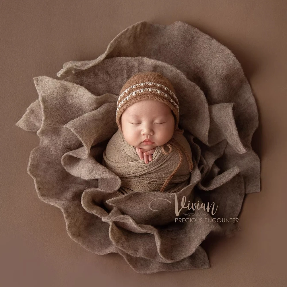 23 Colors Wool Fluff Felted Newborn Photography Props Natural Newborn Layer Fluffy Stuffing for Baskets Baby Posing Blanket