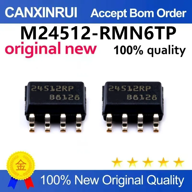 (5pcs-100pcs)Brand new original M24512-RMN6TP SOP-8 512Kbit serial I2C bus EEPROM chip