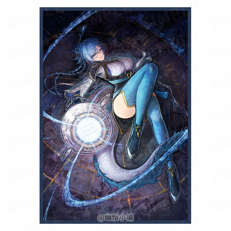 50 Stück/Set Yu-Gi-OH! Dragon Tale Fymena YGO Flash-Kartenhülle, Anime-Spielsammlung, Kartenschutzhülle, Geschenk, Spielzeug, 63 x 90 mm