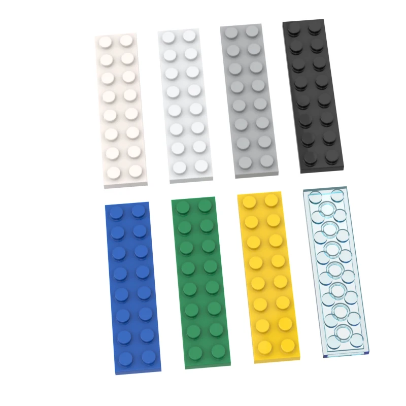 10Pcs MOC Parts 3034 Plate 2 x 8 Compatible Bricks DIY Assmble Building Blocks Particle Kids Puzzle Brain Toy Birthday Gift