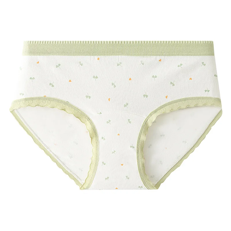 3 قطعة سراويل فتاة القطن الخالص طالب زهرة طباعة الملابس الداخلية تنفس Underpant حجم كبير سراويل الإناث لينة منتصف الخصر ملخصات