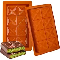 Dubai Chocolate Mold Bar Pistachio Chocolate Bar Silicone Thick Mold for Filling Bars, Largecandy Bar Mold for Filling