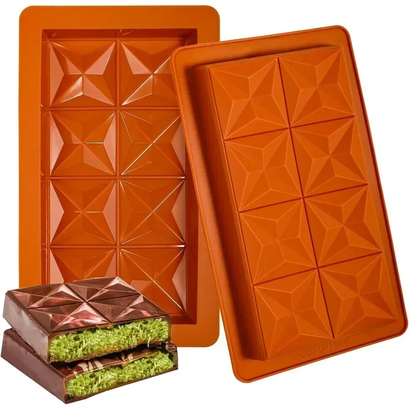 Dubaj Chocolate Mold Bar Pistachio Chocolate Bar Silikonowa gruba forma do napełniania batonów, duża forma do napełniania batonów