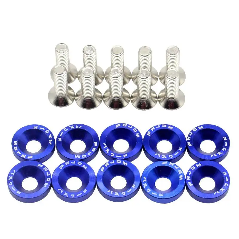 M6 Bolt Set High Strength Rustproof 10/20pcs with Gasket Screw for Car Modification  Bumper Engine Repair