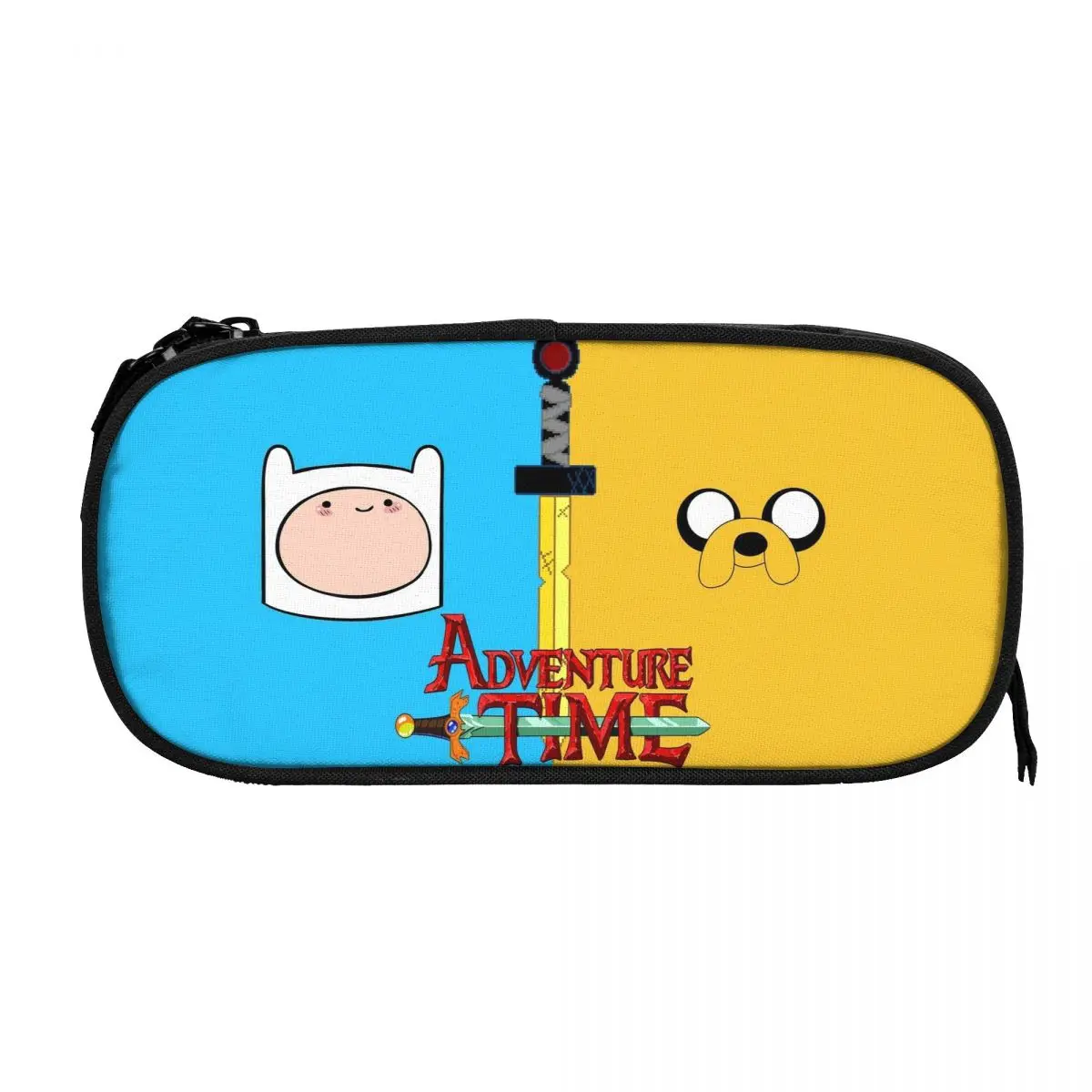 Cartoon Adventure Time Finn Jake Big Capacity Pencil Pen Case Office College School Large Storage Bag Pouch Holder Box Organizer