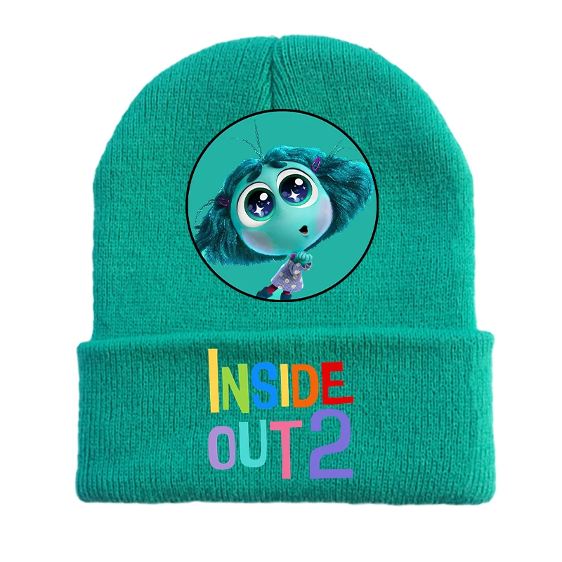 Inside Out 2 Joy Sadness Girls Boys Knitted Hats Cartoon Children Headgear Cotton Cute Woolen Cap Anime Kid Birthday Gifts