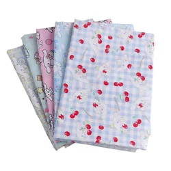 Cartoon Cinnamoroll Strawberry Polyester Cotton Fabric Sewing Material for Clothes Dress Decor DIY Patchwork Quilting Material
