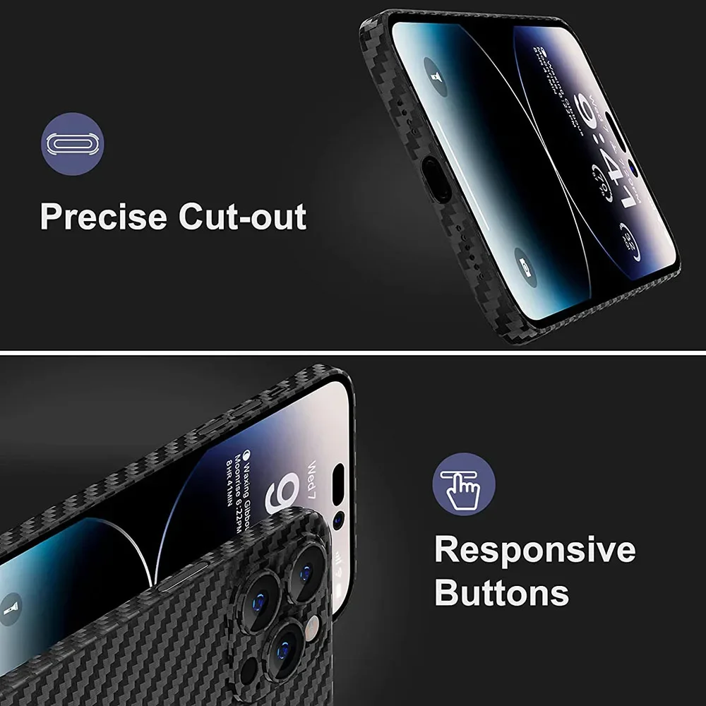 0.3mm Ultra Thin Case On For iPhone 14 13 12 Mini 11 Pro Max XR X XS Max 6 6S 7 8 Plus SE Carbon Fiber Frosted Hard Shell Cover