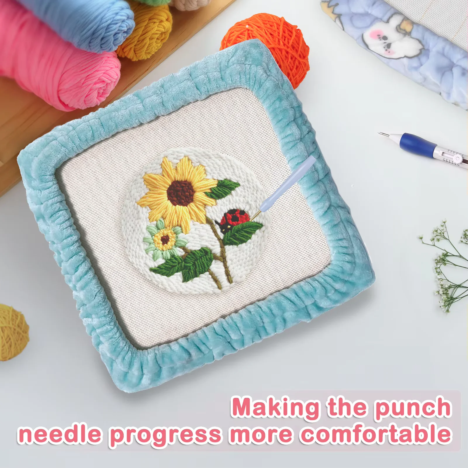 Universal Tufting Frame Gripper Strip Cover for Rug Making Punch Needle Embroidery Flannel Fabric Tool DIY