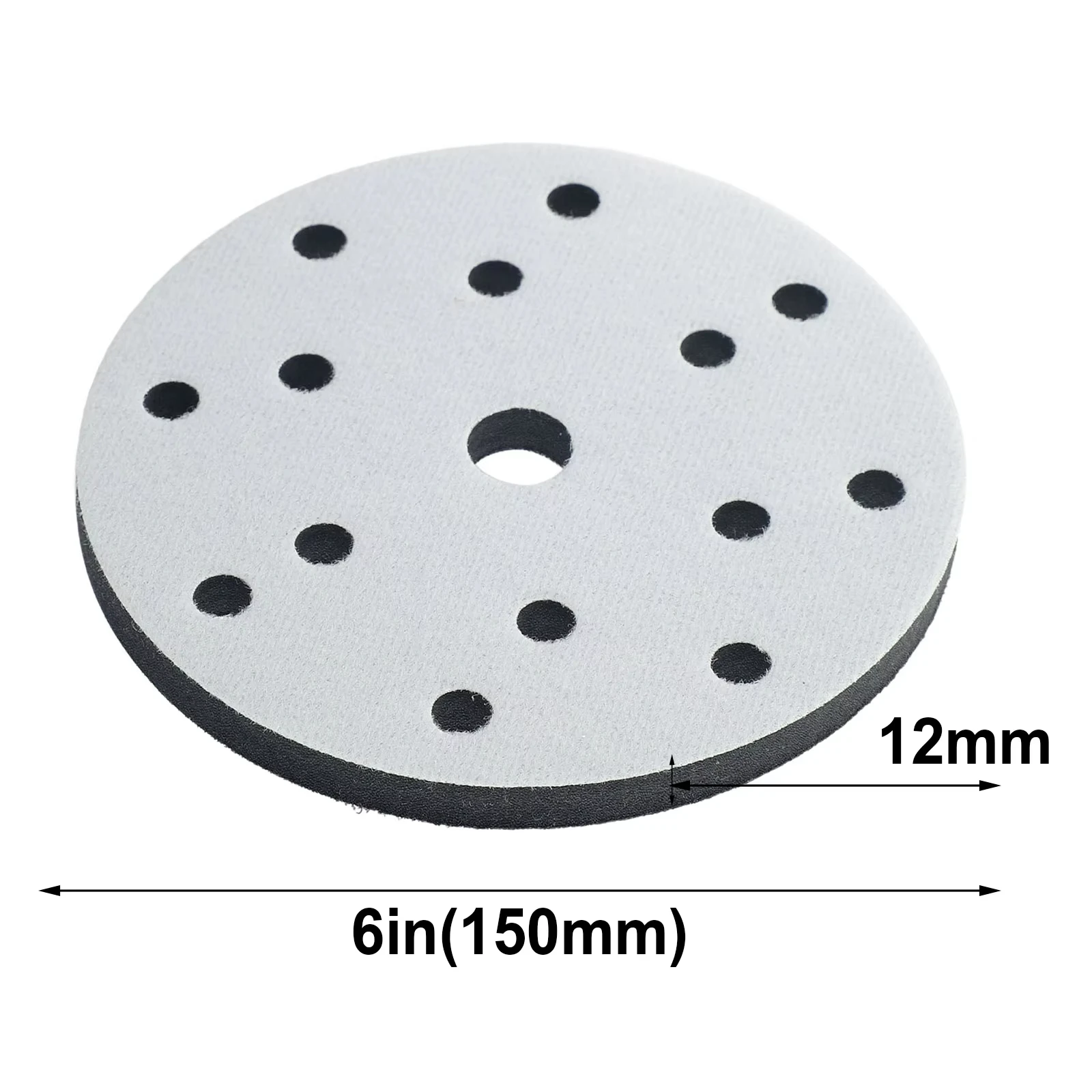 15 Holes Soft Sponge Interface Pad 6 Inch 150mm Sanding Pads Backing Disc Hook & Loop Sanding Discs For Polisher