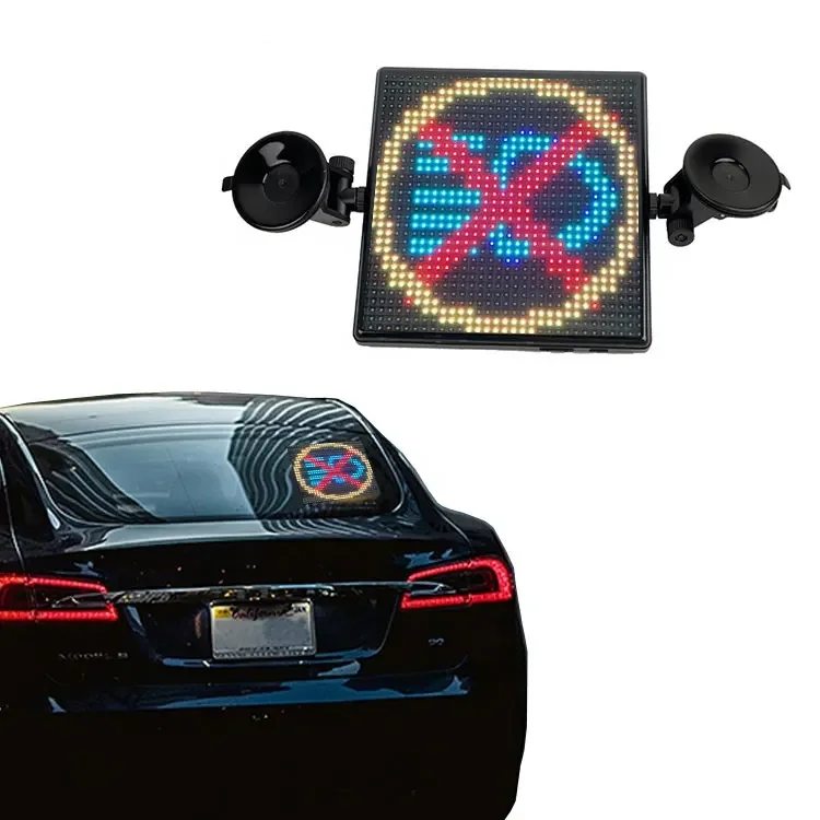 CRELANDER Car Star Voice Control Pixel 64x64 Smart Advertising Car LED Display For Car Rear Window