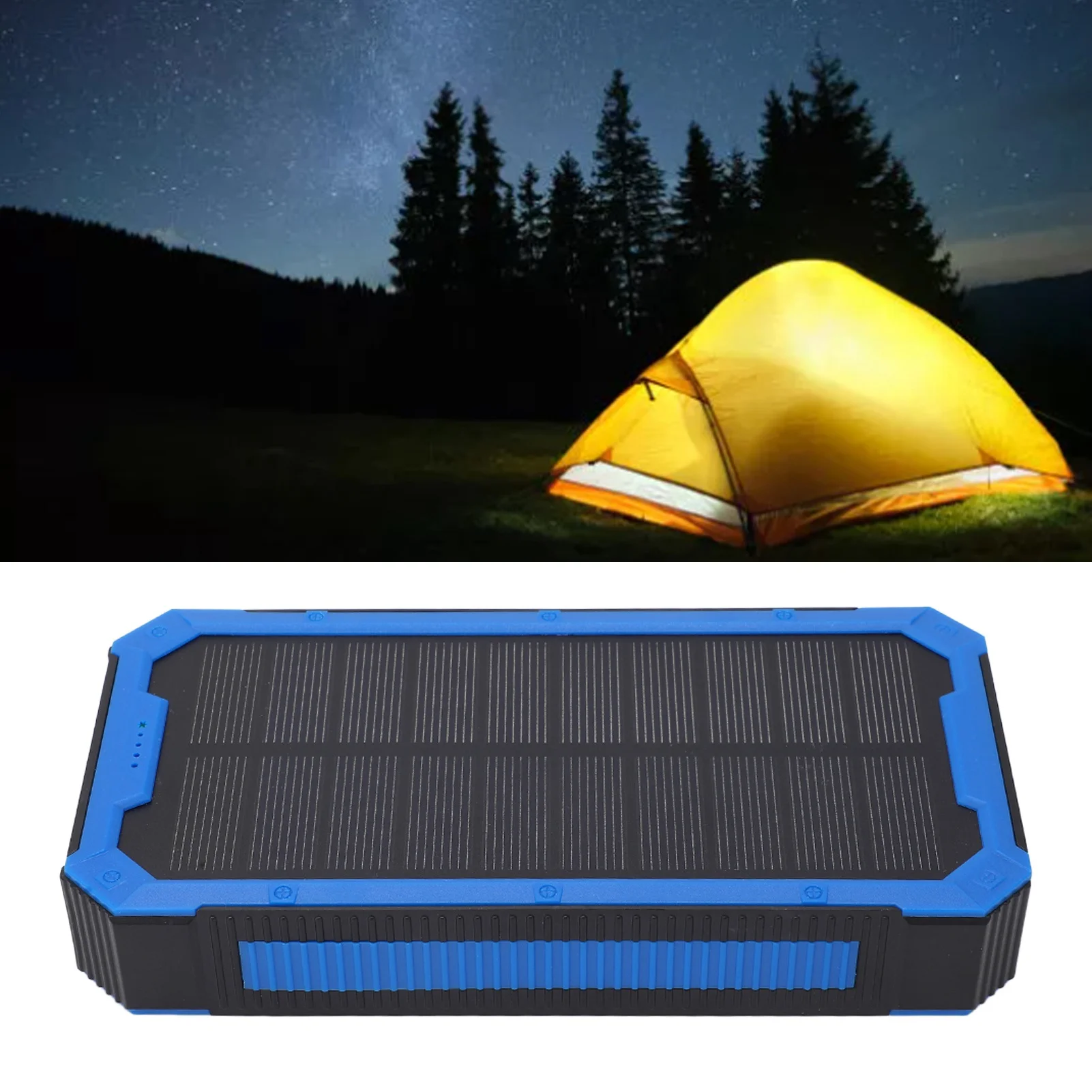 

Solar Power Bank 36800mAh 36LEDs 4 USB Output Type C Input Solar External Battery for Outdoor Camping Solar Power Bank