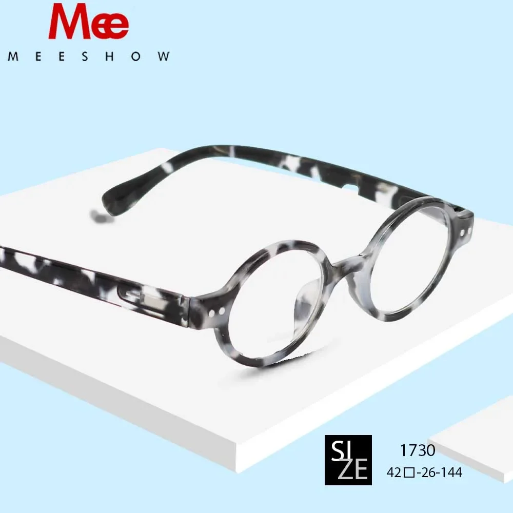 Meeshow stylish reading glasses New Glazed Ice women's glasses blue light blocking French presbyopia round retro eyeglasses 1730