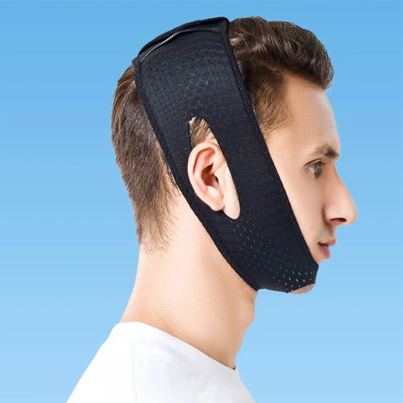 Masajeador Facial Reafirmante en V Antiarrugas, Banda Reductora de Doble Mentonera, Cuidado Facial Adelgazante para Hombre, Belleza y Salud