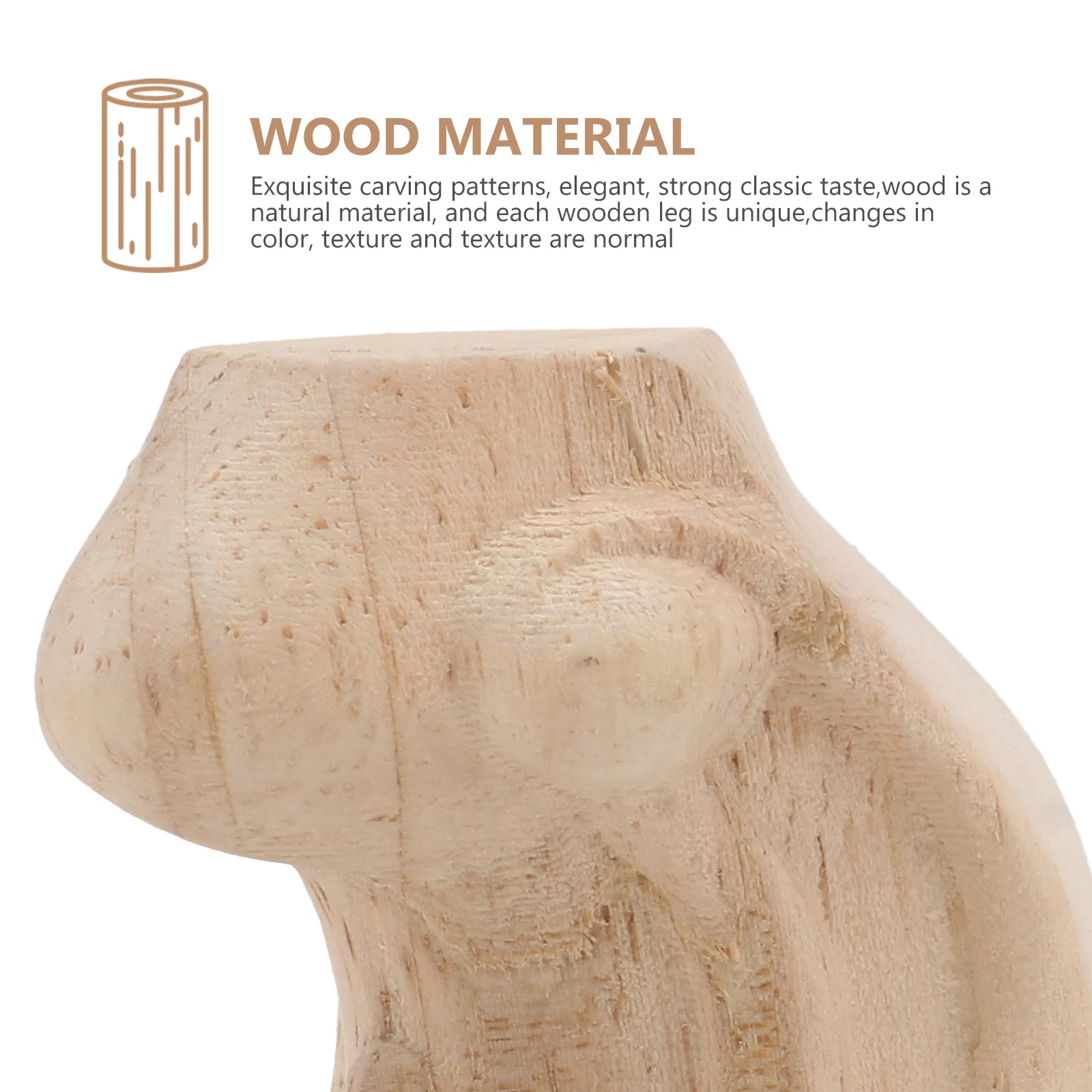 

4Pcs Premium Wood Cabinet Legs Decorative Furniture Feet Easy Install Remove Durable Wear-Resistant for Tea Table Cabinet