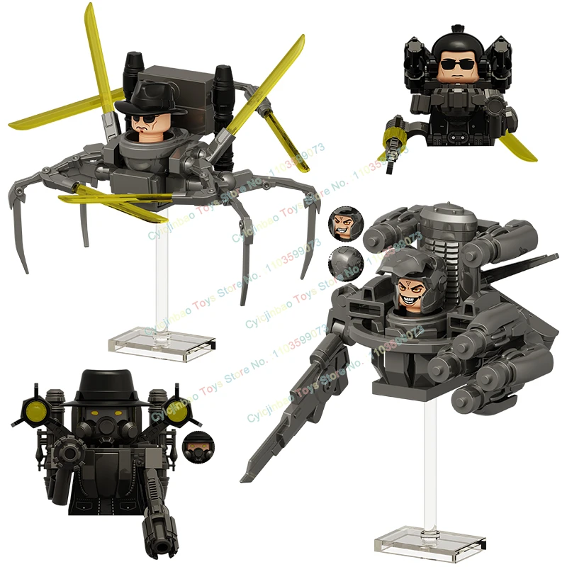 KDL856 Série de Quadrinhos Toilet Man Soldado Blocos de Montar Bonecos de Ação Acessórios Criativos Brinquedos Para Crianças