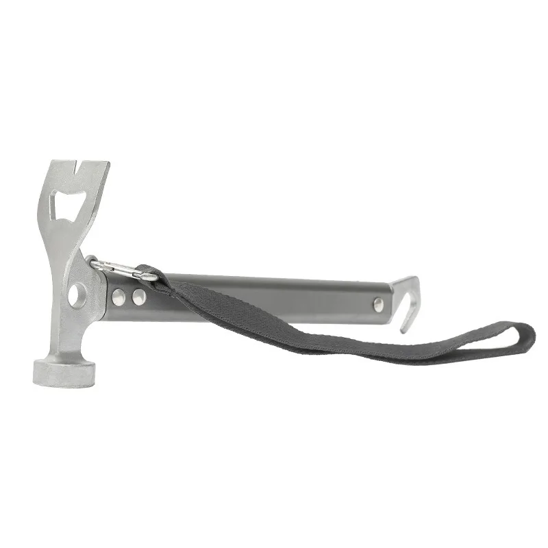 Multi-functional Camping Hammer Aluminum Handle with Stake Puller & Pry Head for Tent Canopy