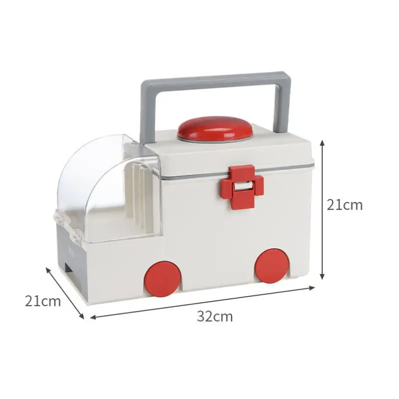 

Portable Large-Capacity Medicine Box Ambulance and Household Medical Supply Storage with Organized Compartments