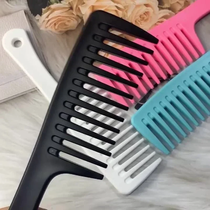 Hairdress Comb Heat Resistant Woman Wet Hook Curly Hair Brushes Pro Salon Dyeing Styling Tools Coarse Wide Spikes Tooth