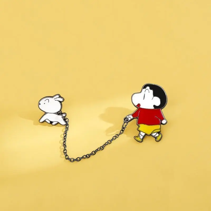 New Crayon Shin-chan Pochi Badge Creative Cartoon Cute Fashionable Personalized High-Value Portable Student Brooch Pendant Gift - view 5