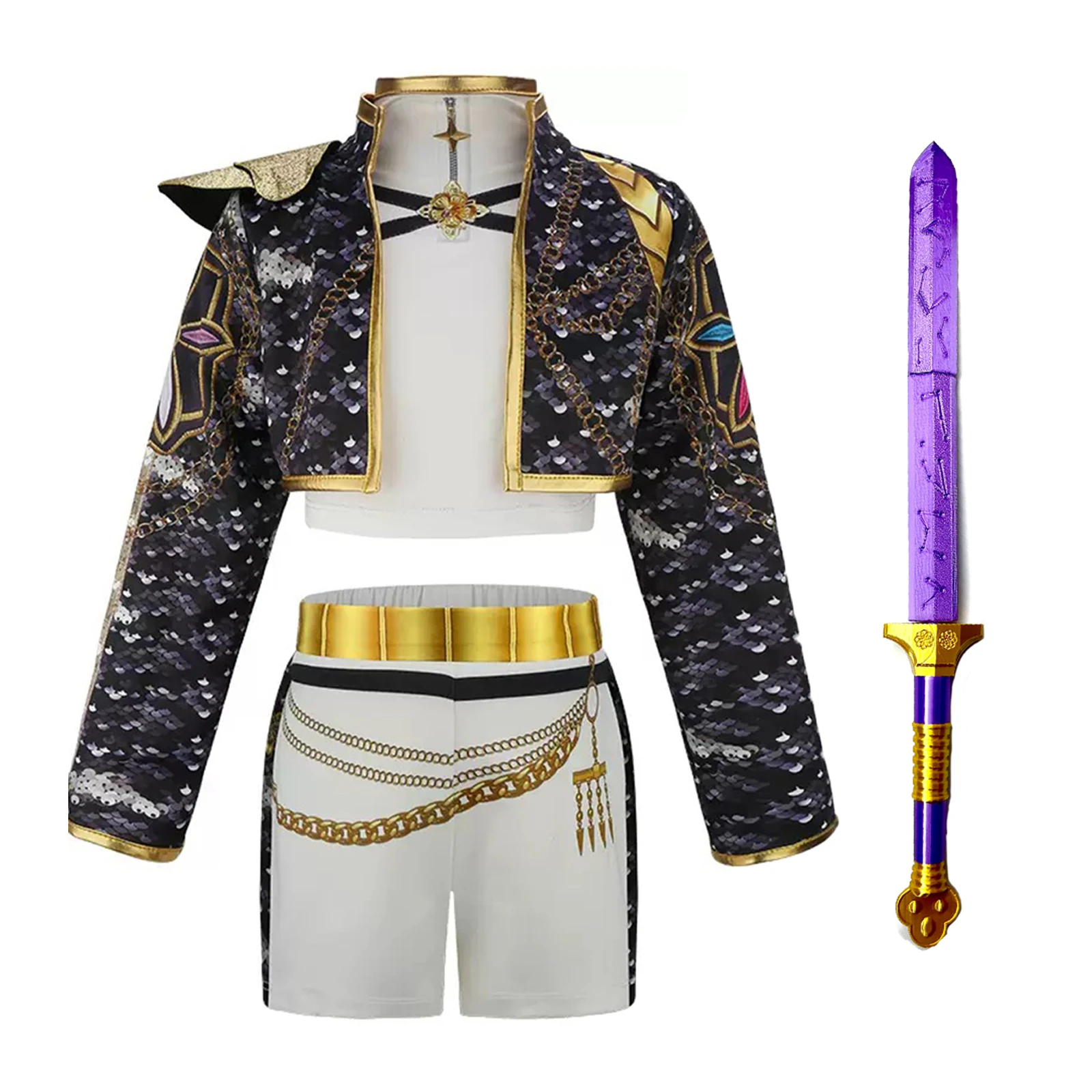 K-pop Cosplay Costumes Rumi Kpop Singer Dress Up for Kids KPop Party