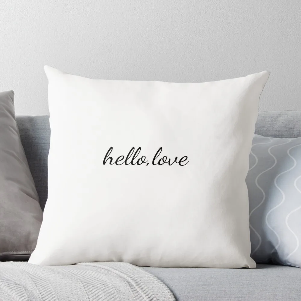 hello love quote Throw Pillow Christmas Pillowcase Sitting Cushion