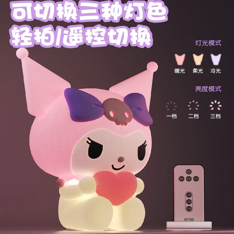 

Kawaii Kuromi Sanrio Kuromi Lampka Nocna Lampa Stołowa Anime Sanrio Girly Heart Cute Bedroom Pat Lampka Nocna Kreskówka Lampka Nocna Prezent