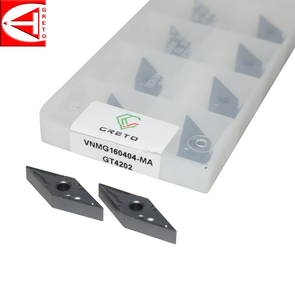 

GRETO VNMG160404-MA GT4204 GT4202 Cemented Carbide Turning Tool Cutter For Metal Cut VNMG 160404 MA