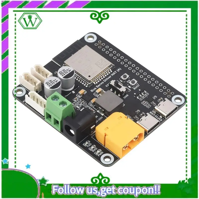 Reliable-Serial Bus Servo Driver HAT Integrates ESP32 And Servo Control Circuit Driver Board Serial Bus Servo Driver Board