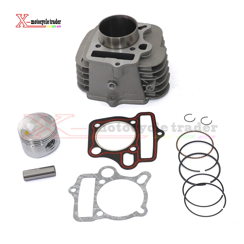 Motorcycle 52.4mm Bore steel cylinder Piston Gasket kit For lifan 125cc LF125 Horizontal Engines Dirt Pit Bike Monkey Bike ATV