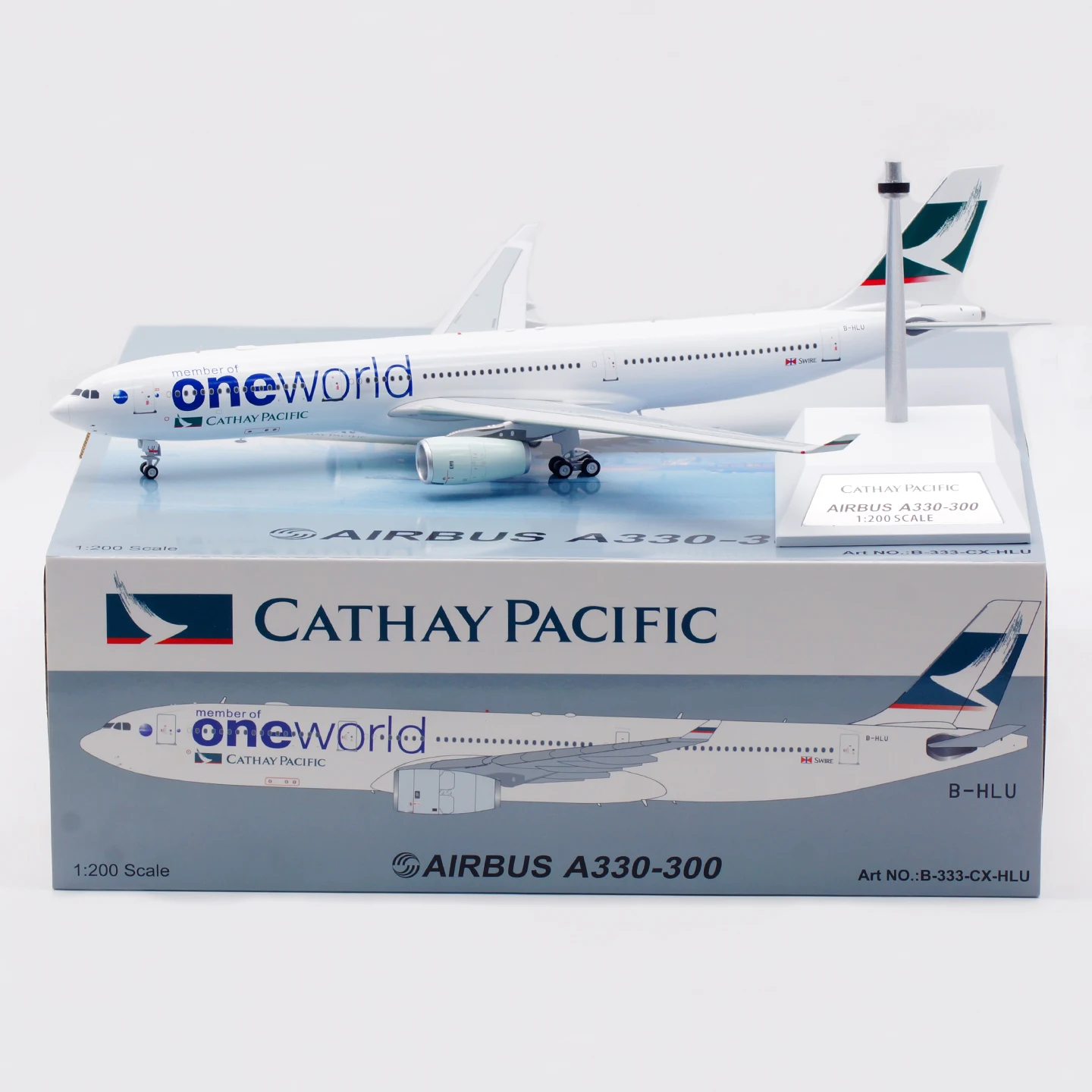 

B-333-CX-HLU Alloy Collectible Plane Gift B-Models 1:200 Cathay Pacific "oneworld" Airbus A330-300 Diecast Aircraft Model B-HLU