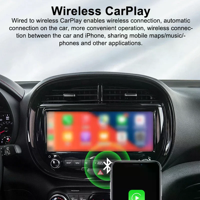 2 in 1 ミニCarPlayボックス ワイヤレスCarPlay Android Autoアダプター 有線からワイヤレスへ Kia MG Opel VW Hyundai対応