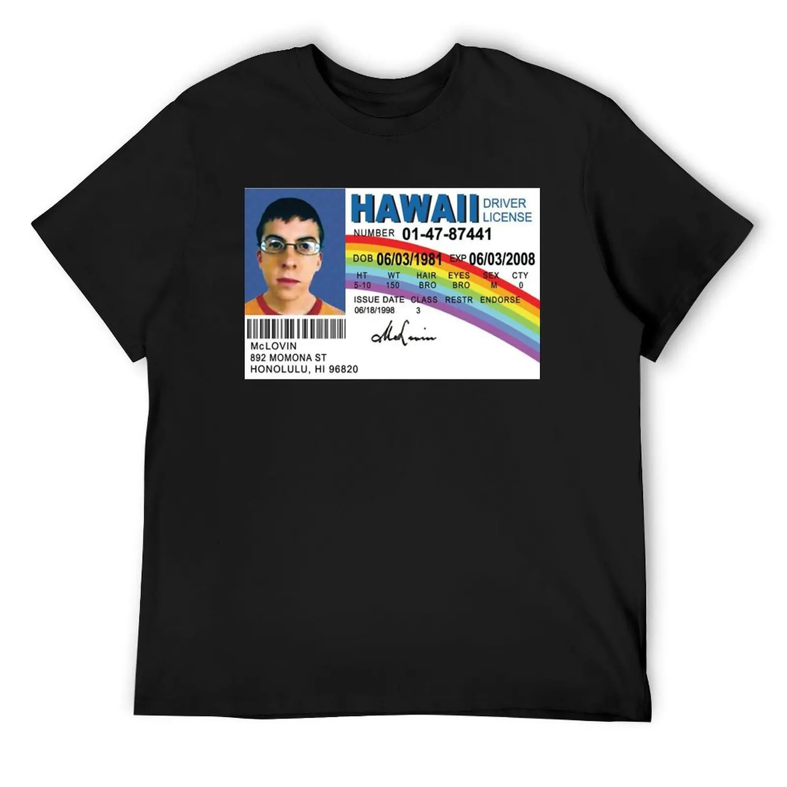 

McLovin Driver License ID Badge , mclovin, superbad, film, super, funny, sarcastic, dark humo T-Shirt