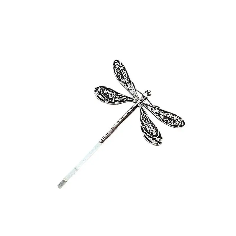 Modische Vintage-Haarspangen mit Libellen-Motiv für Damen und Mädchen, Haaraccessoires für die Stirnfrisur und seitliches Haar – Detail 7