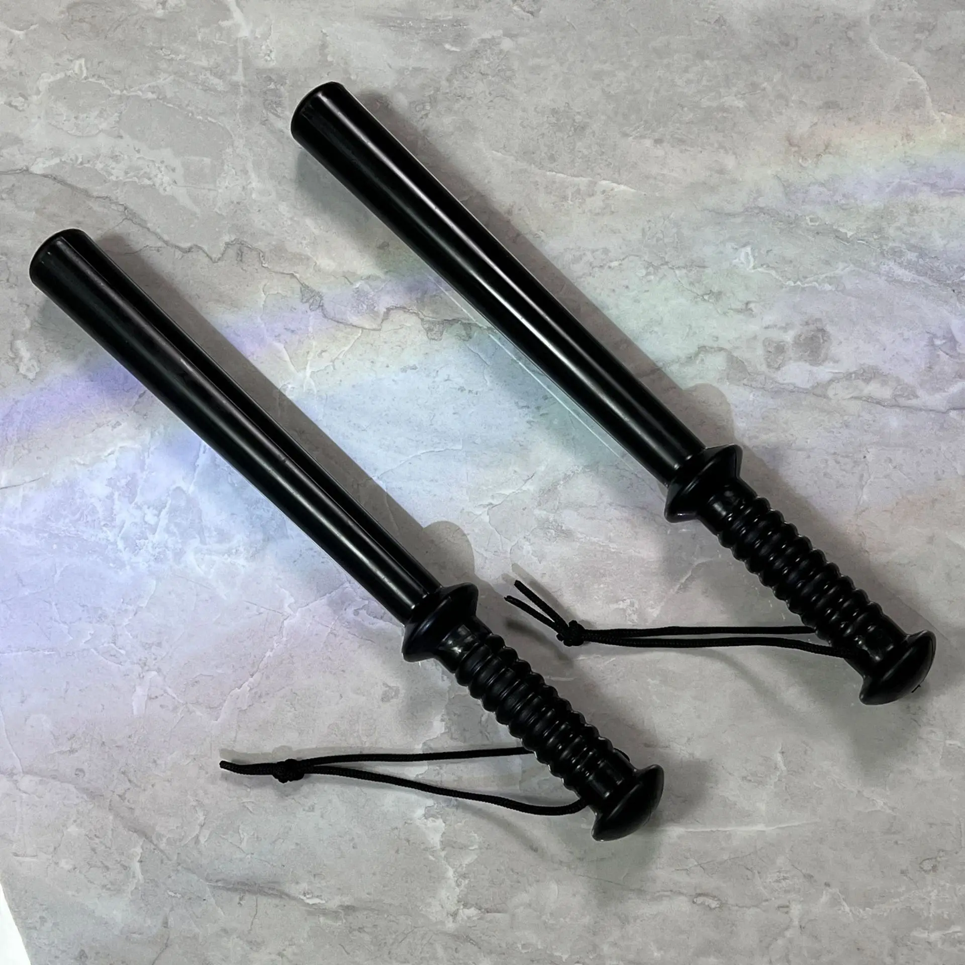 PC Straight Training Stick Rubber Emergency Self Defense Stick Kali Arnis Martial Arts Practice Equipment For Combat Training
