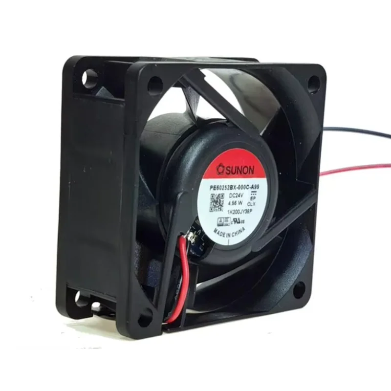 SUNON PE60252BX-000C-A99 DC 24V 4.56W 60x60x25mm مروحة تبريد خادم سلكين