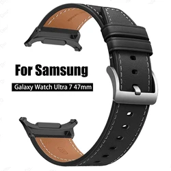 Leather Watch Strap for Samsung Galaxy Watch 7 Ultra Smartwatch Band for Galaxy Watch Ultra 47mm Bracelet Belt Correa Accessorie