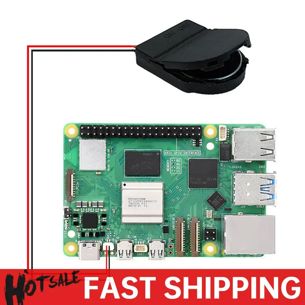 For Raspberry Pi 5 RTC Battery Box Real Time Clock Holder with Battery/without Battery Real-time Clock Battery Module