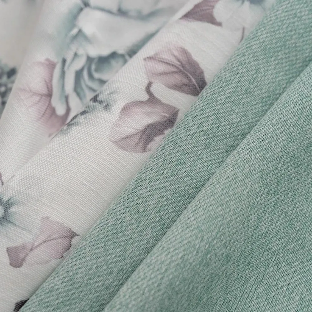 Floral Curtains for Living Room Bedroom American Style Cotton Fabric Light Blocking Printed Drape Farmhouse Decor Vintage Design