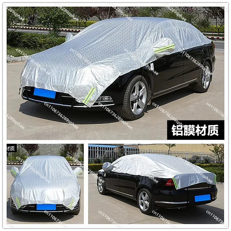 Car Sun Shade Half Cover Winter Snow Covers Auto Thicken Breathable Waterproof Snowproof Cover Car Aluminum Film Protector Cover