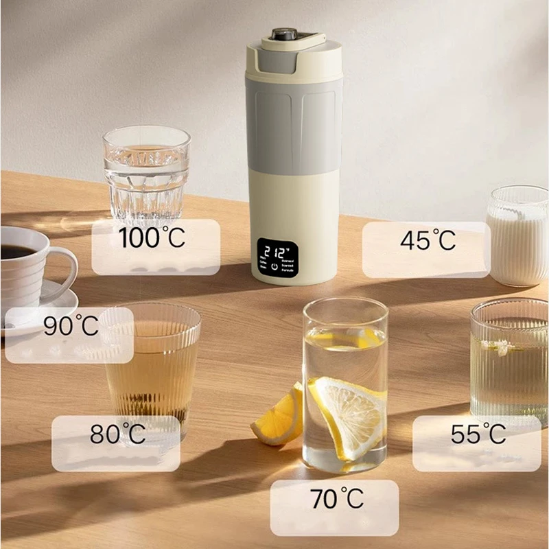 100V-240V Portable Electric Kettle Travel Boil Water Cup Thermo Pot Smart Teapot Temperature Adjustment Kettle With LED Display