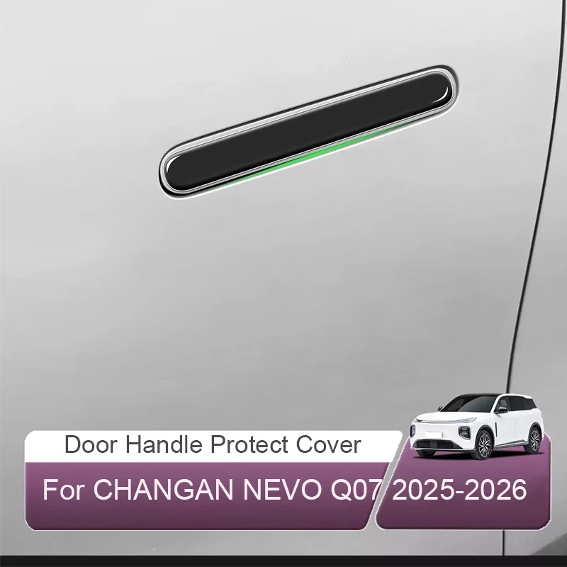 

4PCS Car Door Drip Glue Handle Cover Anti Scratch Waterproof Durable For CHANGAN NEVO Q07 2025-Present Auto Exterior Accessories