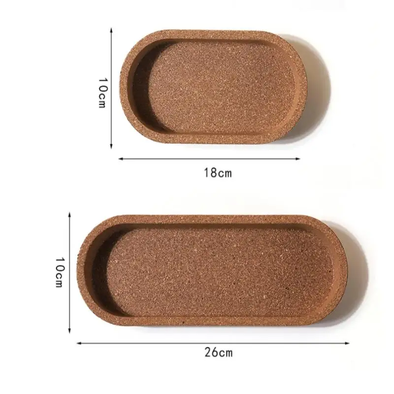 Cork Storage Tray Tea Cup Coaster  Organizer  Planter DIY Home Office Desk Accessory