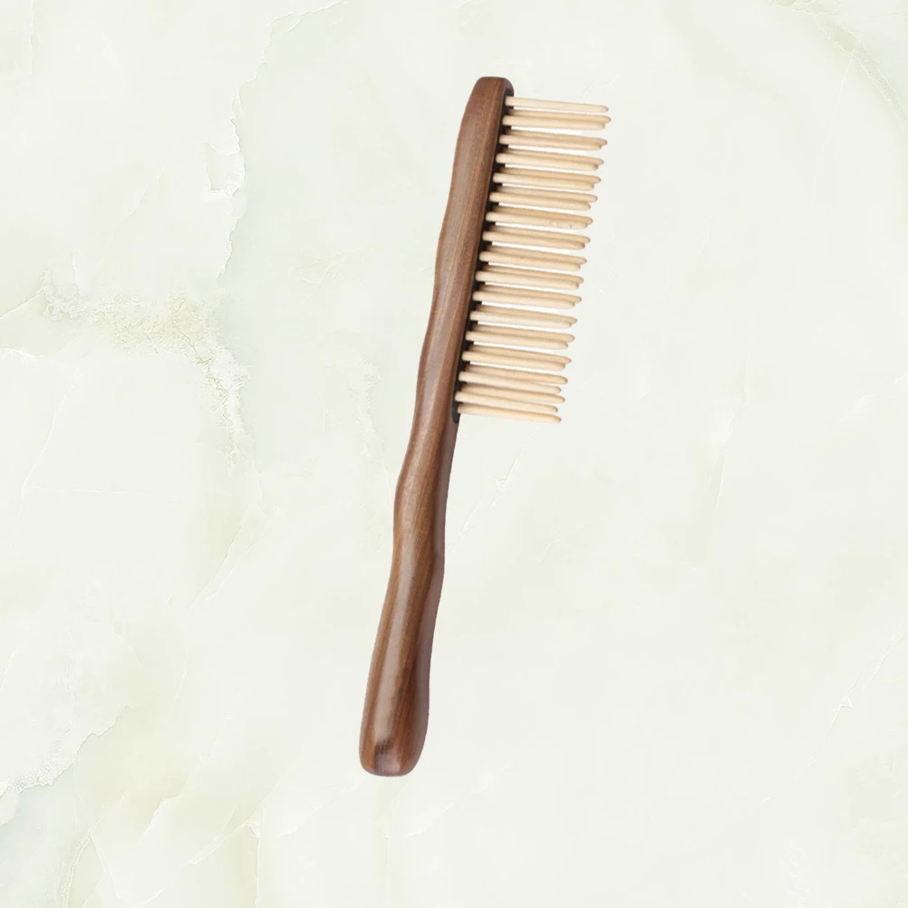 مشط تدليك من خشب الصندل للشعر وفروة الرأس بتصميم أسنان مغلقة ناعمة ومضاد للكهرباء الساكنة وغير قابل للخدش، مثالي للشعر اليومي #5