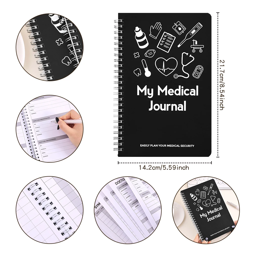 

Блокнот для личных медицинских записей на 57 листов: Органайзер медицинской истории для домашнего ухода и сиделок