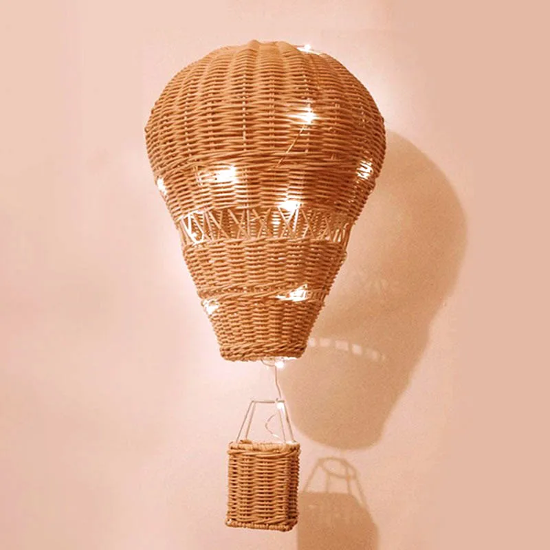 

Настенные фигурки с воздушным шаром, плетеные миниатюры ручной работы из ротанга, украшение для дома, двора и сада, рождественские украшения