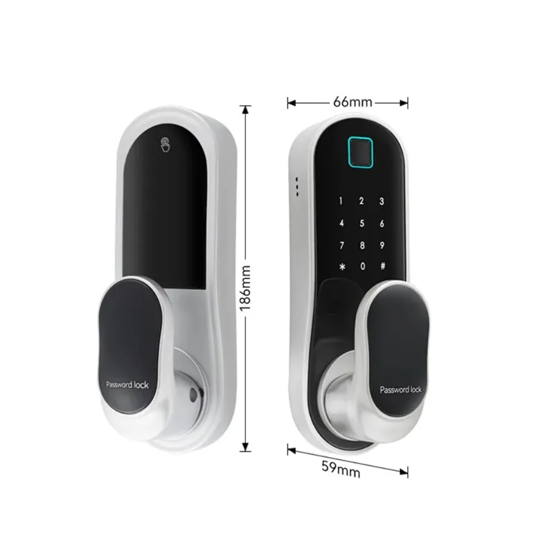 Smart Door Lock Keyless Entry Handle with  2 Keys  for 30-60mm