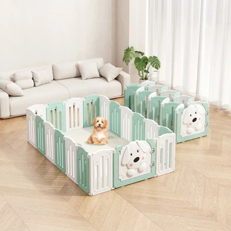 Large Grating Nordic Dog Fence Equipment Outdoor Kennel Modular Indoor Acrylic Dog Fence Folding Modern Kojec Dla Psa Home Decor