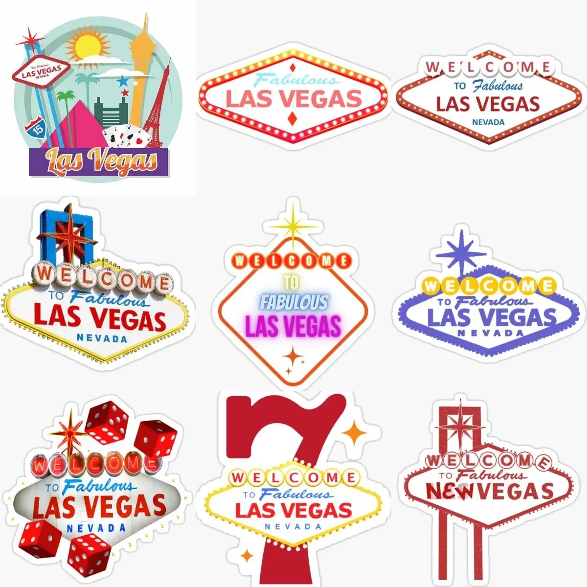 

Las Vegas Emblem Personalized PVC Sticker for Decorate Fridge Wall Room Car Van Bicycle Helmet Bumper Motorcycle Off-road Decal